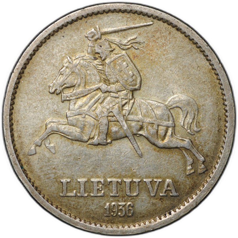 Монета 10 лит 1936 Литва