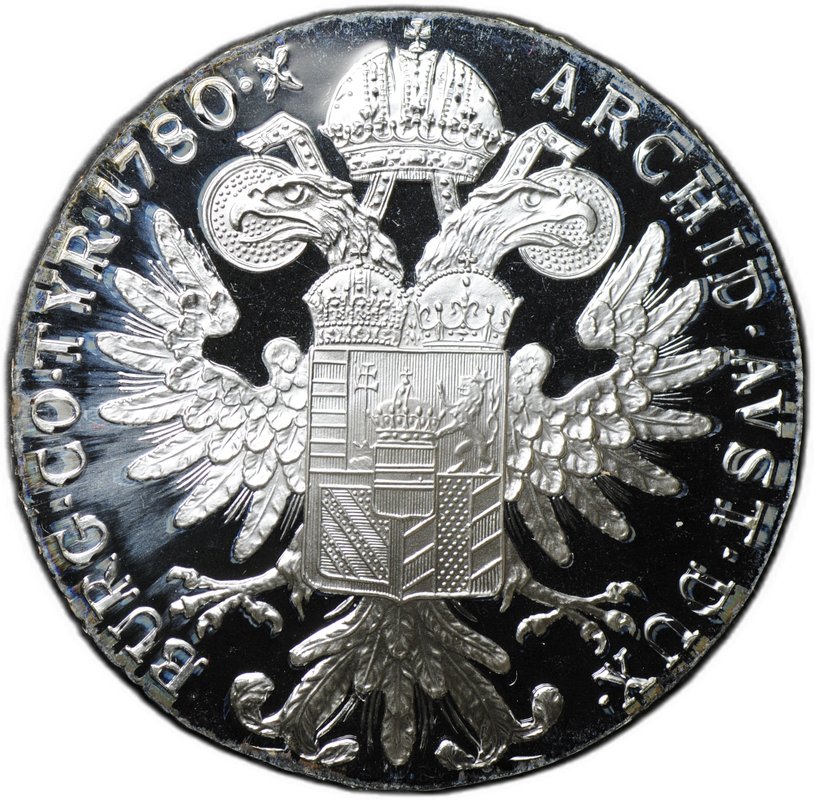 Монета 1 талер 1780 SF Мария Терезия рестрайк Австрия