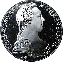 фото для Монета 1 талер 1780 SF Мария Терезия рестрайк Австрия Аверс