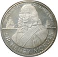 Монета 10 долларов 1974 Сэр Генри Морган серебро Ямайка