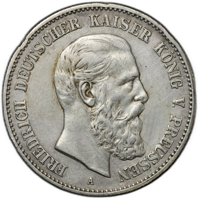 Монета 2 марки 1888 A Фридрих III Пруссия Германия