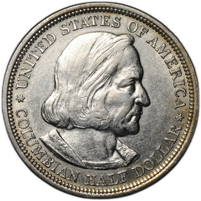 Монета 50 центов 1893 (1/2 доллара) Всемирная Колумбова выставка Колумб США