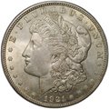 Монета 1 доллар 1921 Моргана Филадельфия США