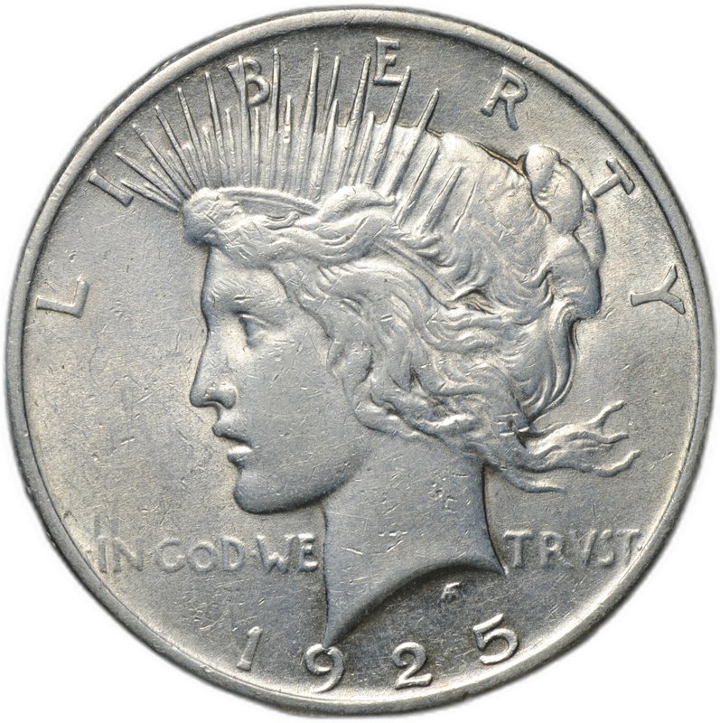 Монета 1 доллар 1925 Мирный США