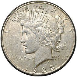 фото для Монета 1 доллар 1923 S Мирный США Аверс