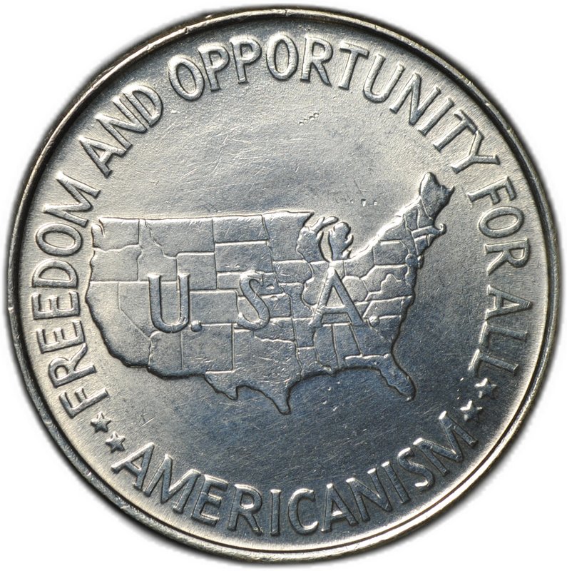 Монета 50 центов (1/2 доллара) 1952 Джорж Карвер и Букер Вашингтон США