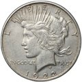 Монета 1 доллар 1922 D Мирный США