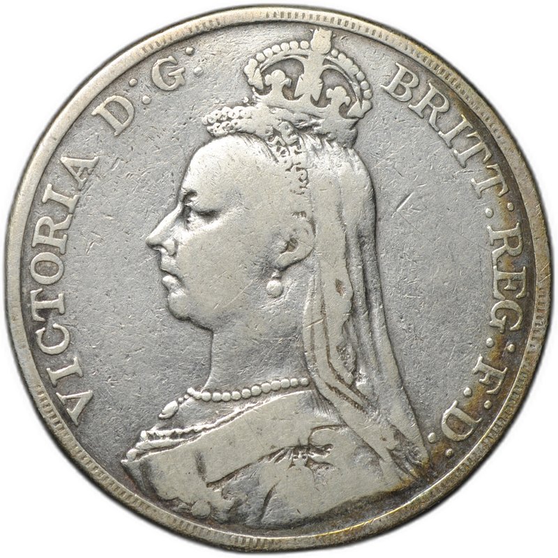 Монета 1 крона 1890 Великобритания