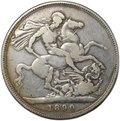 Монета 1 крона 1890 Великобритания