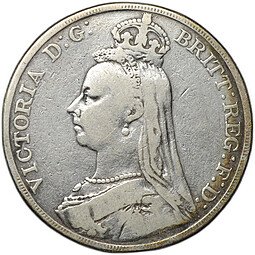 фото для Монета 1 крона 1890 Великобритания Аверс