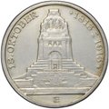 Монета 3 марки 1913 Е 100 лет победы над Наполеоном Битва Народов Саксония Германия