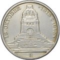 Монета 3 марки 1913 Е 100 лет победы над Наполеоном Битва Народов Саксония Германия