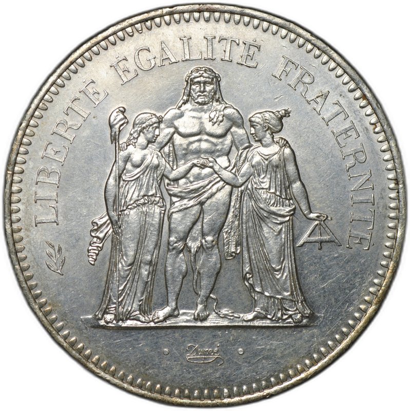 Монета 50 франков 1978 Геркулес Франция