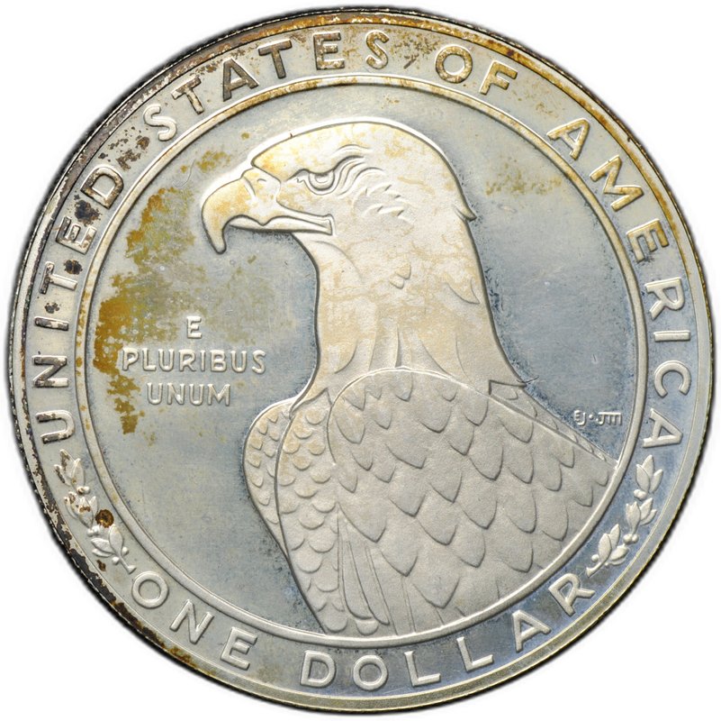 Монета 1 доллар 1983 S Олимпиада Лос-Анджелес Дискобол США PROOF