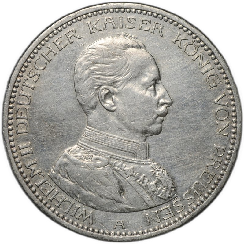 Монета 5 марок 1914 А Пруссия Германия