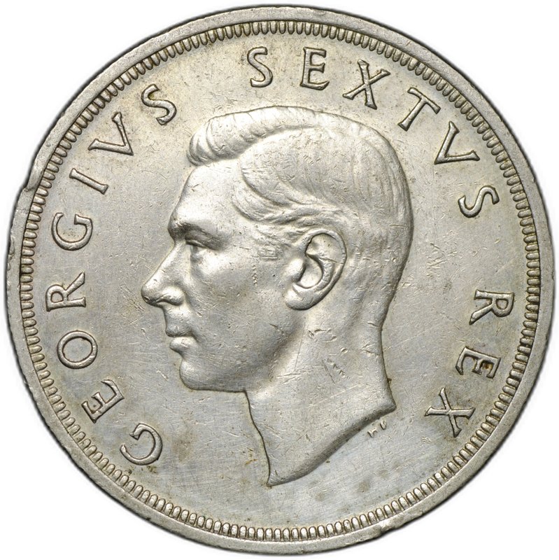 Монета 5 шиллингов 1952 300 лет основанию Кейптауна ЮАР