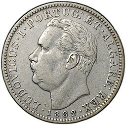 фото для Монета 1 рупия 1882 Индия Португальская Аверс