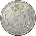 Монета 2 кроны 1875 Дания