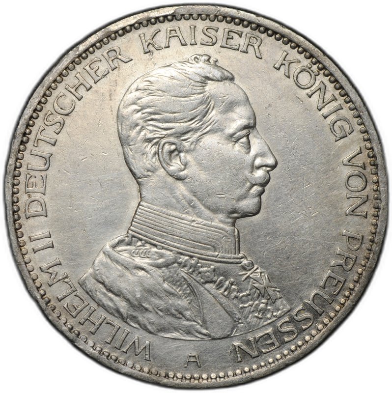 Монета 3 марки 1914 А Пруссия Германия