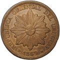 Монета 4 сентесимо 1869 H Уругвай