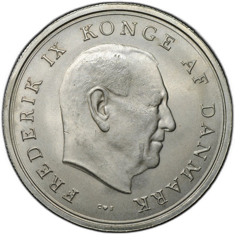 Монета 10 крон 1967 Свадьба принцессы Маргрете Дания