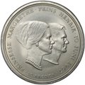Монета 10 крон 1967 Свадьба принцессы Маргрете Дания