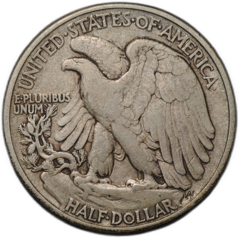 Монета 50 центов (1/2 доллара) 1942 Шагающая свобода США