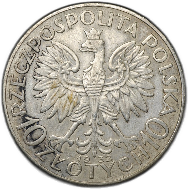 Монета 10 злотых 1932 Ядвига Польша