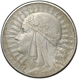 фото для Монета 10 злотых 1932 Ядвига Польша Аверс