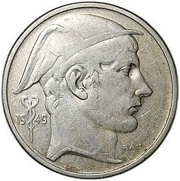 фото для Монета 50 франков 1949 BELGIQUE Бельгия Аверс