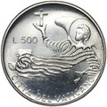 Монета 500 лир 1969 Ватикан