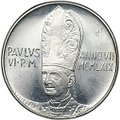 Монета 500 лир 1969 Ватикан