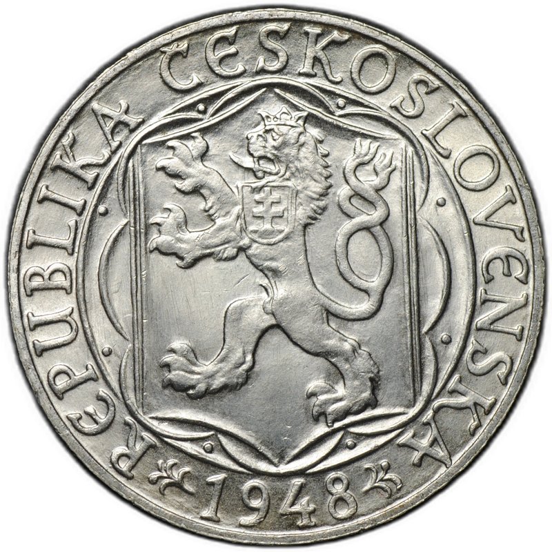 Монета 100 крон 1948 600 лет Карлову университету Чехословакия