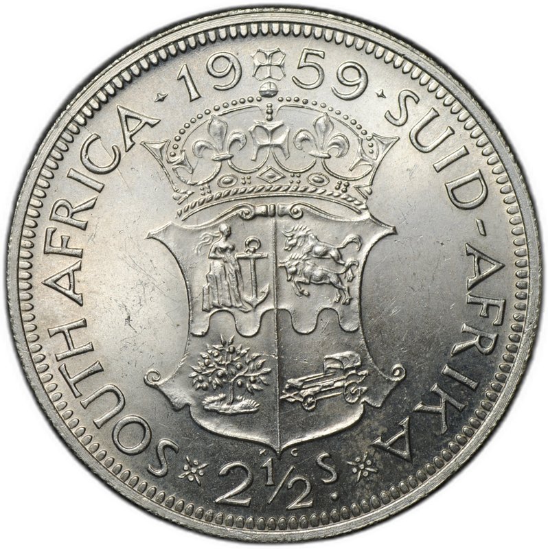 Монета 2 1/2 шиллинга 1959 ЮАР