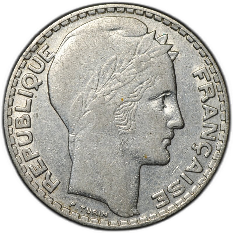 Монета 10 франков 1933 Франция