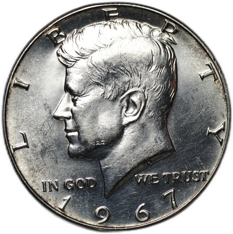 Монета 50 центов (1/2 доллара) 1967 США