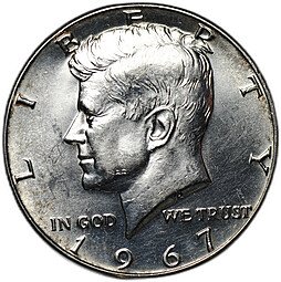 фото для Монета 50 центов (1/2 доллара) 1967 США Аверс