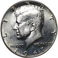Монета 50 центов (1/2 доллара) 1967 США