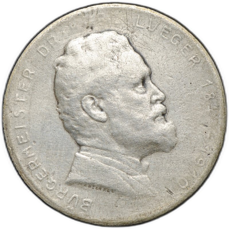 Монета 2 шиллинга 1935 25 лет со дня смерти Карла Люгера Австрия