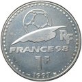Монета 1 франк 1997 Чемпионат мира по футболу 1998 Франция