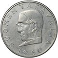 Монета 1000 марок 1960 100 лет валютной системе Снелльмана Финляндия