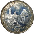 Монета 2 доллара 1997 ЮНИСЕФ Сингапур