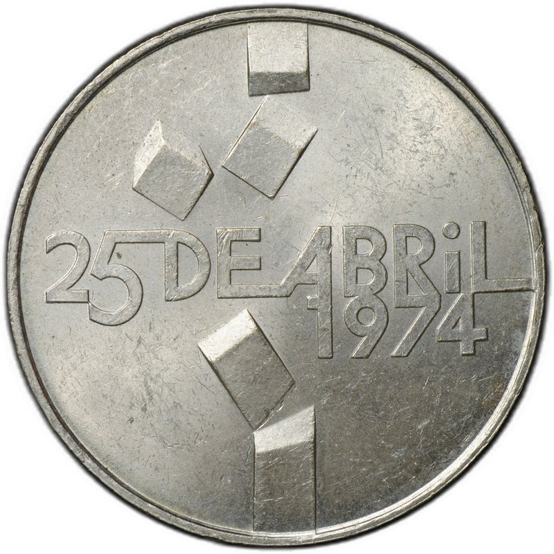 Монета 100 эскудо 1976 Революция гвоздик 1974 Португалия
