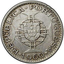 фото для Монета 20 эскудо 1960 Мозамбик Аверс