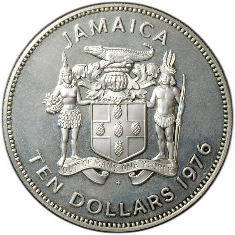 Монета 10 долларов 1976 Адмирал Горацио Нельсон Ямайка