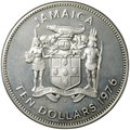 Монета 10 долларов 1976 Адмирал Горацио Нельсон Ямайка