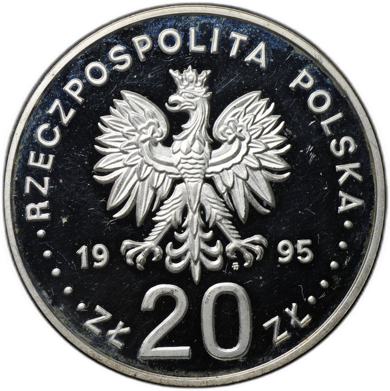 Монета 20 злотых 1995 500 лет Плоцкому воеводству Польша