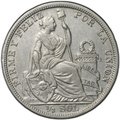 Монета 1/2 соль 1922 Перу