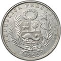 Монета 1/2 соль 1922 Перу