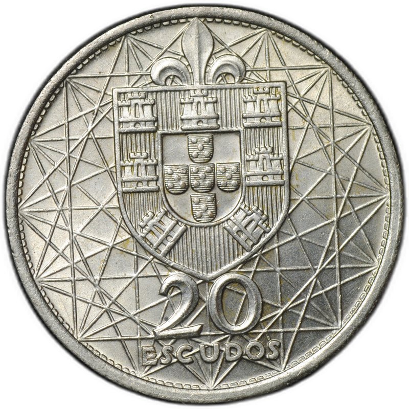 Монета 20 эскудо 1966 Открытие моста Антониу Салазара Португалия
